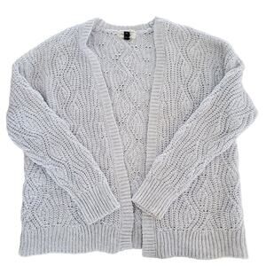 Universal Thread Light Gray Knit Open Cardigan Size XS